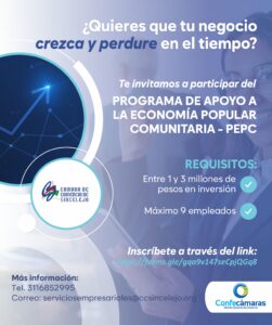 Imagen alusiva a programa de apoyo economia popular