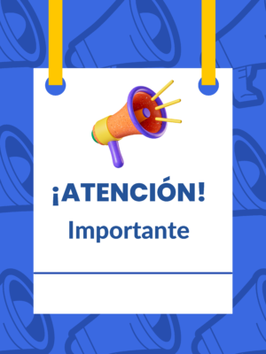 Imagen alusiva a aviso importante